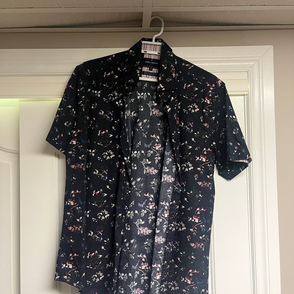 Daniel Hechter Black Floral Men's Shirt